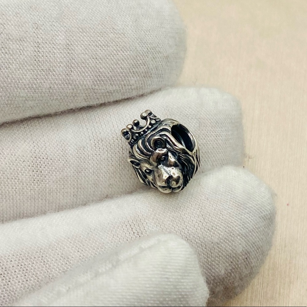 EUC Pandora 791377 Sterling Silver King of the Jungle Lion Animal Bead - Picture 3 of 8